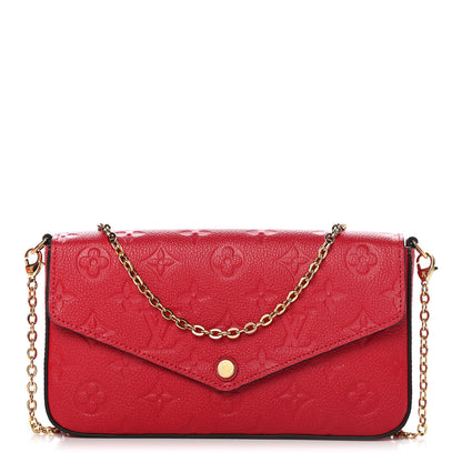 Louis Vuitton Empreinte Pochette Felicie Chain Wallet Cherry 1 of 8