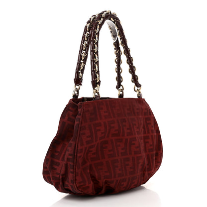 Fendi Zucca Small Mia Tote Red 3 of 13