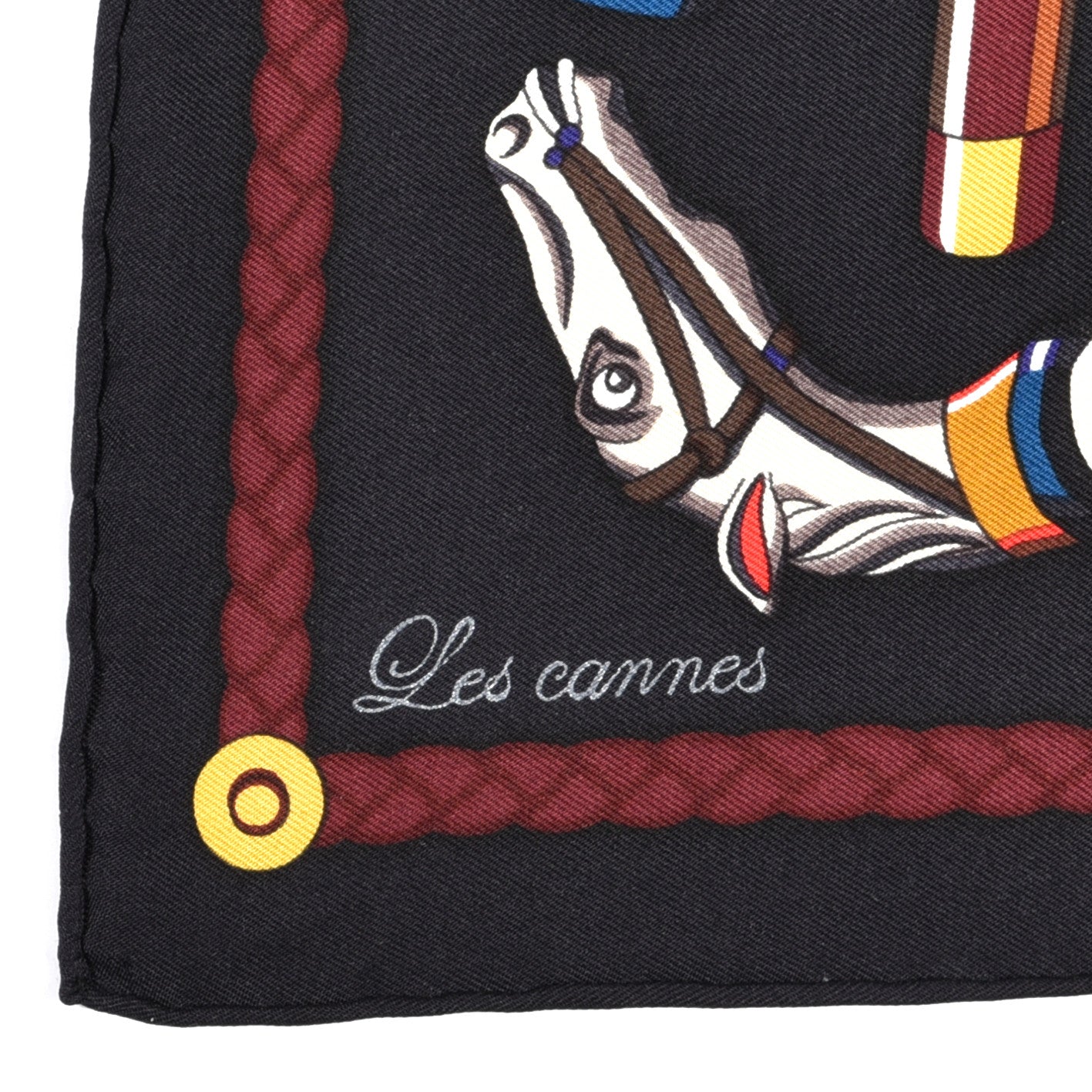 Silk Les Cannes Scarf 90