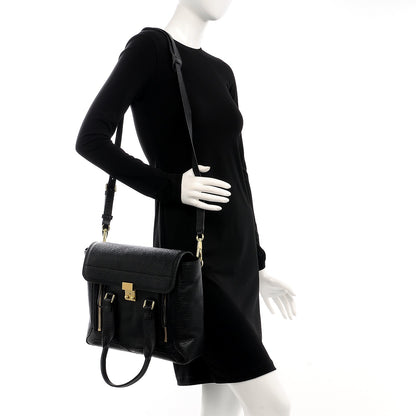 3.1 Phillip Lim 3.1 Textured Calfskin Medium Pashli Satchel Black 3 of 8