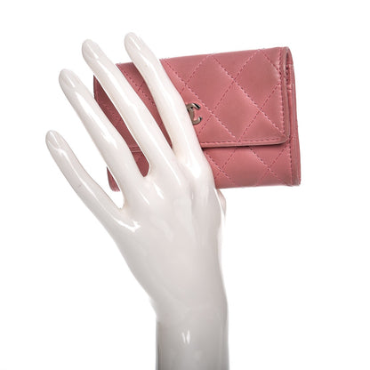 Chanel Lambskin Quilted CC Card Holder Pink 2 of 11