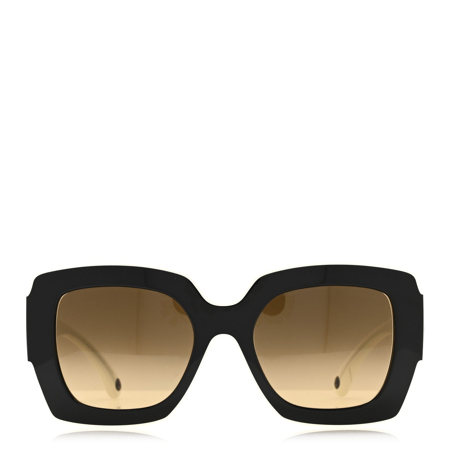 Acetate Square Sunglasses 6059 Black White
