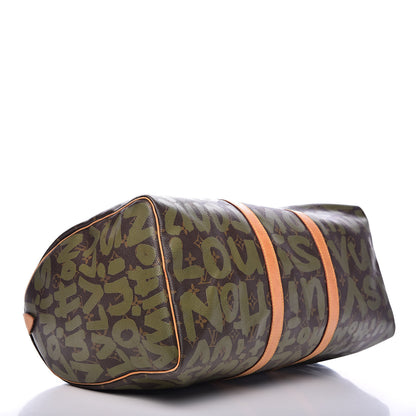 Louis Vuitton Graffiti Keepall 50 Kaki 4 of 17