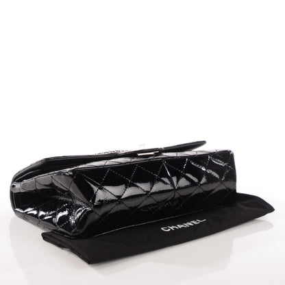 Chanel Distressed Patent Quilted 2.55 Reissue 227 Flap Black 4 of 10