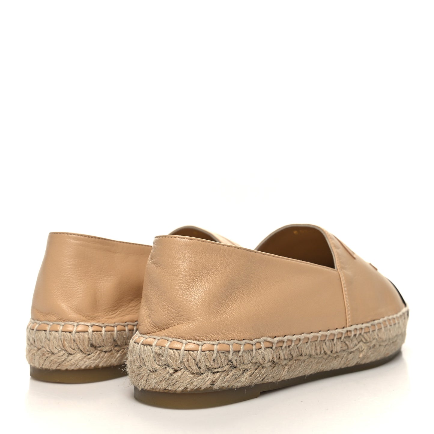 Lambskin CC Espadrilles 39 Beige Black