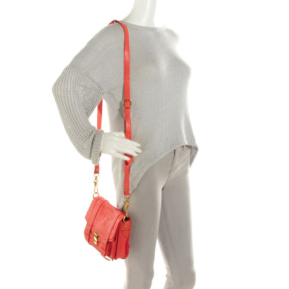 Proenza Schouler Lambskin PS1 Mini Pouch Messenger Bag Deep Coral 2 of 12