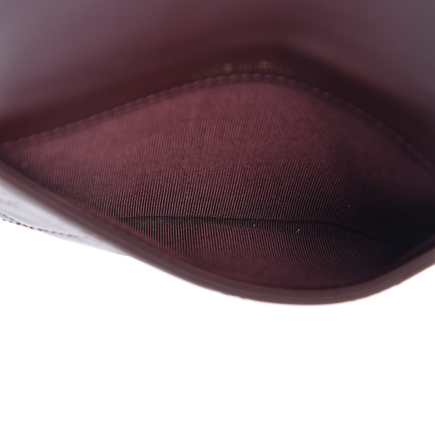 Lambskin Quilted Wallet On Removable Chain Insert Burgundy