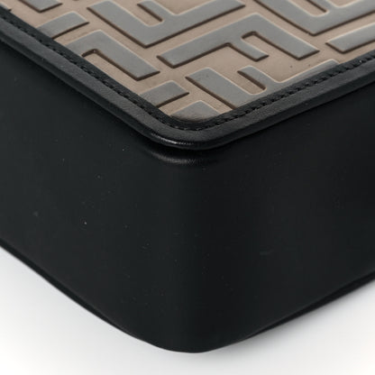 Fendi Vitello Century Bi-Color FF 1974 Embossed Mini Camera Case Maya Black 6 of 14