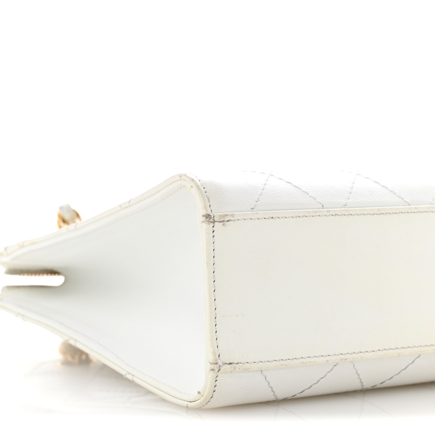 Chanel Caviar Quilted Shoulder Bag White 11 of 17