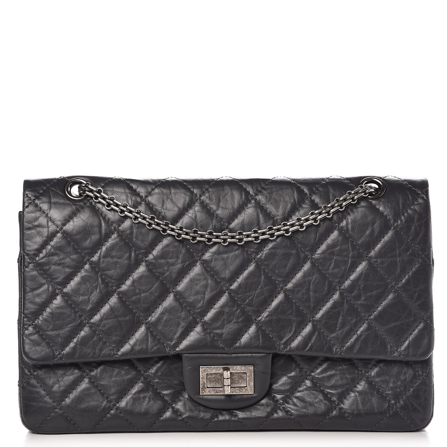 Chanel Aged Calfskin Quilted 2.55 Reissue 227 Flap Grey 1 of 8
