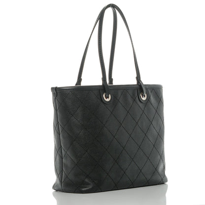 Chanel Grained Calfskin Shopping Fever Tote Black 3 of 9