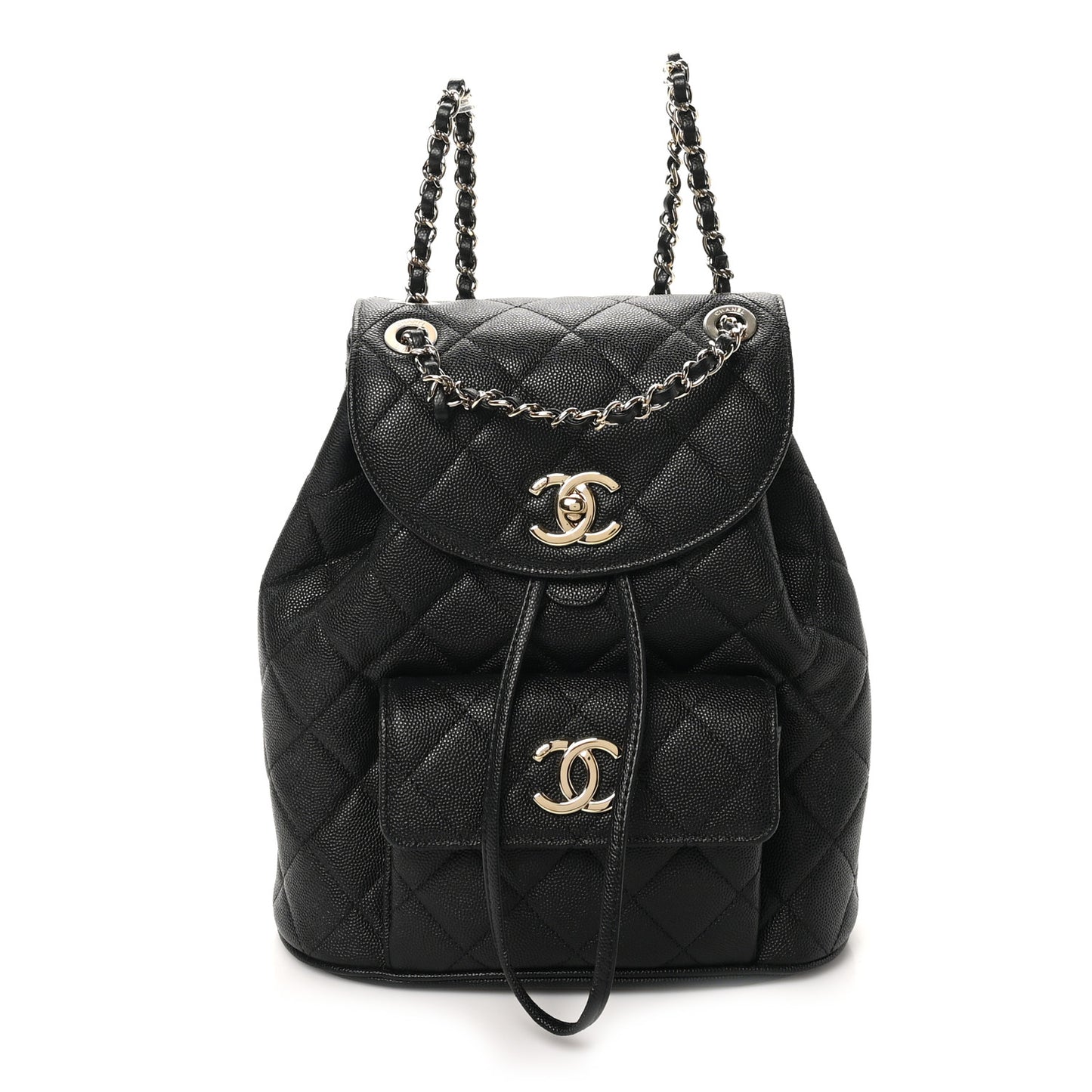 Caviar Quilted Backpack Bag Black