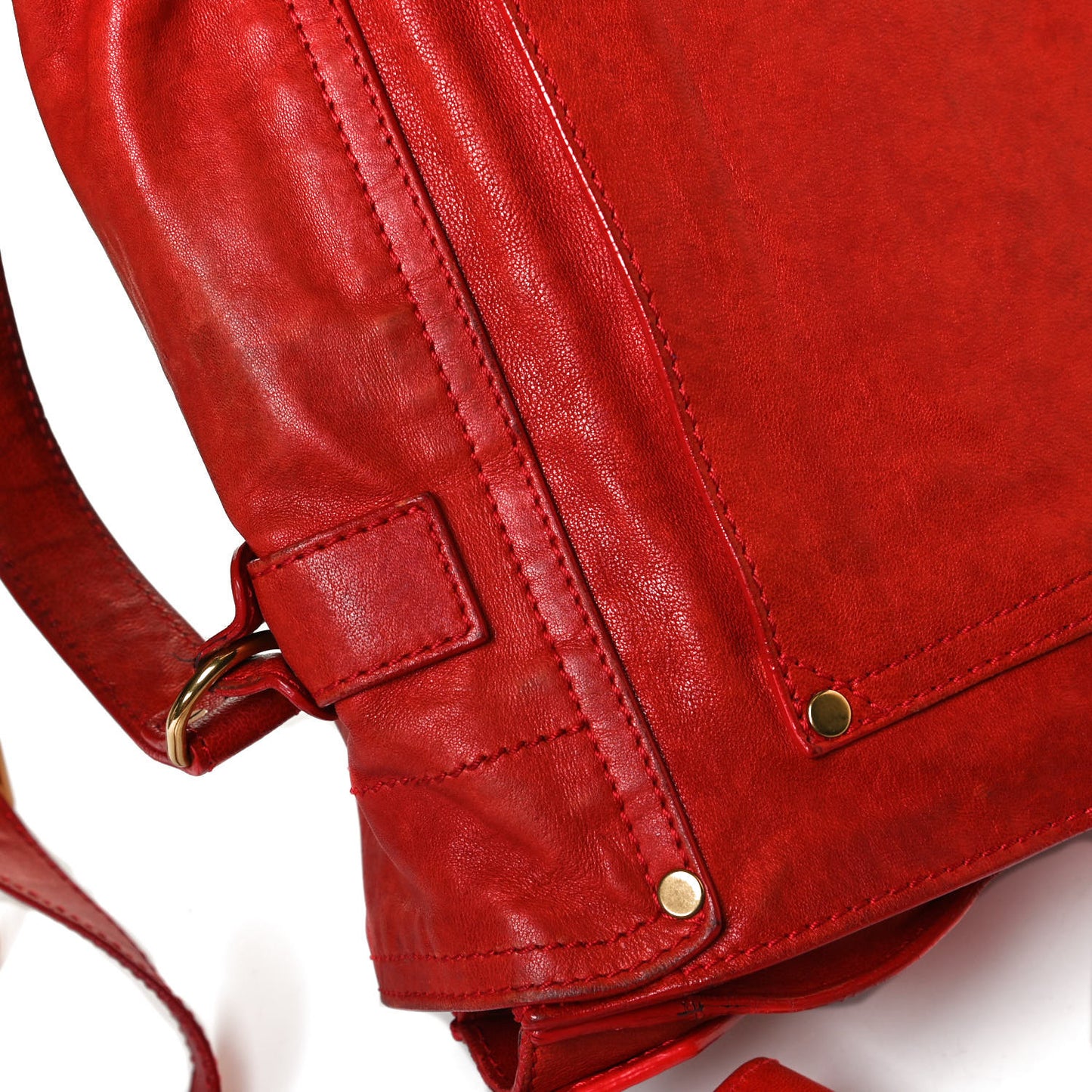 Lambskin PS1 Extra Large Satchel Lipstick Red