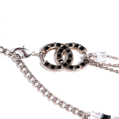 Chanel Swarovski Crystal Large CC Double Strand Belt Black 4 of 5