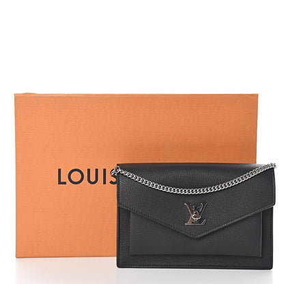 Louis Vuitton Soft Calfskin My Lockme Chain Pochette Black 9 of 9