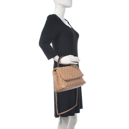 Chanel Caviar Lizard Embossed Quilted Small Coco Handle Flap Beige 2 of 14