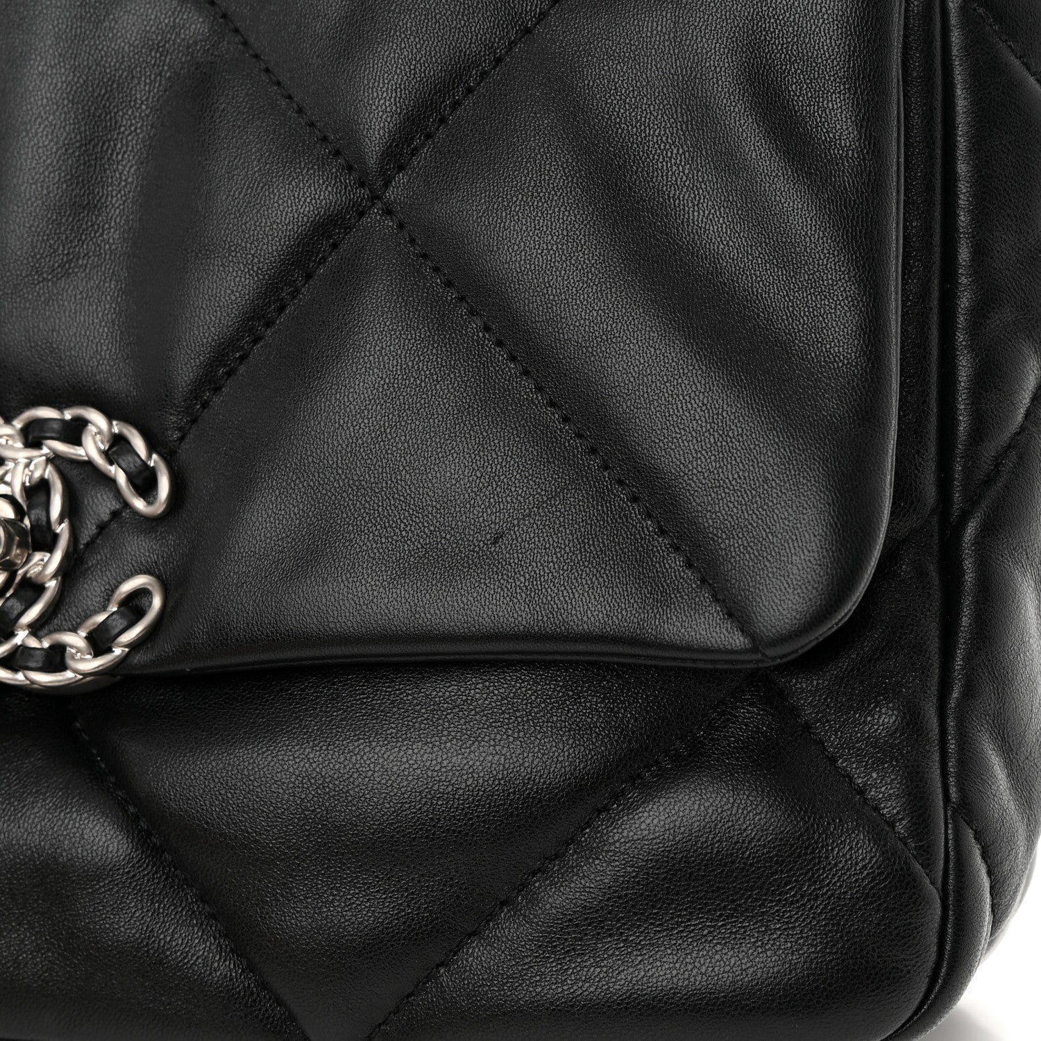 Chanel Goatskin Quilted Medium Chanel 19 Flap Black 11 of 11