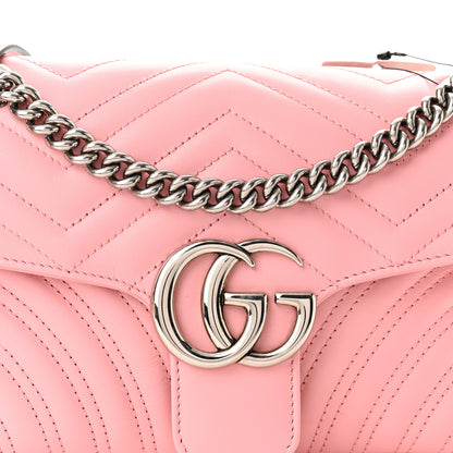 Gucci Calfskin Matelasse Small GG Marmont Shoulder Bag Wild Rose 8 of 10