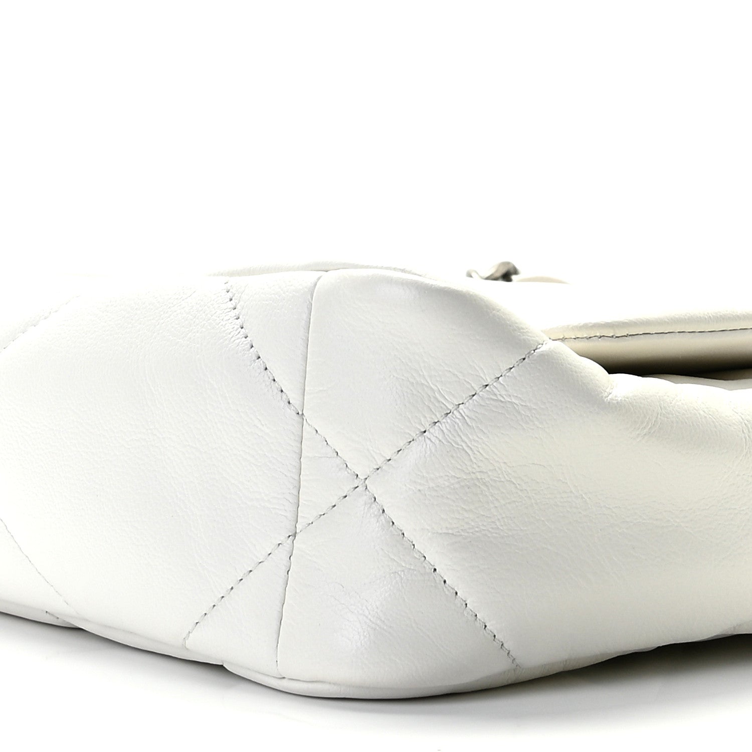 Chanel Goatskin Quilted Medium Chanel 19 Flap White 5 of 9