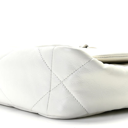 Chanel Goatskin Quilted Medium Chanel 19 Flap White 5 of 9