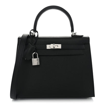 Hermes Epsom Kelly Sellier 25 Black 1 of 10
