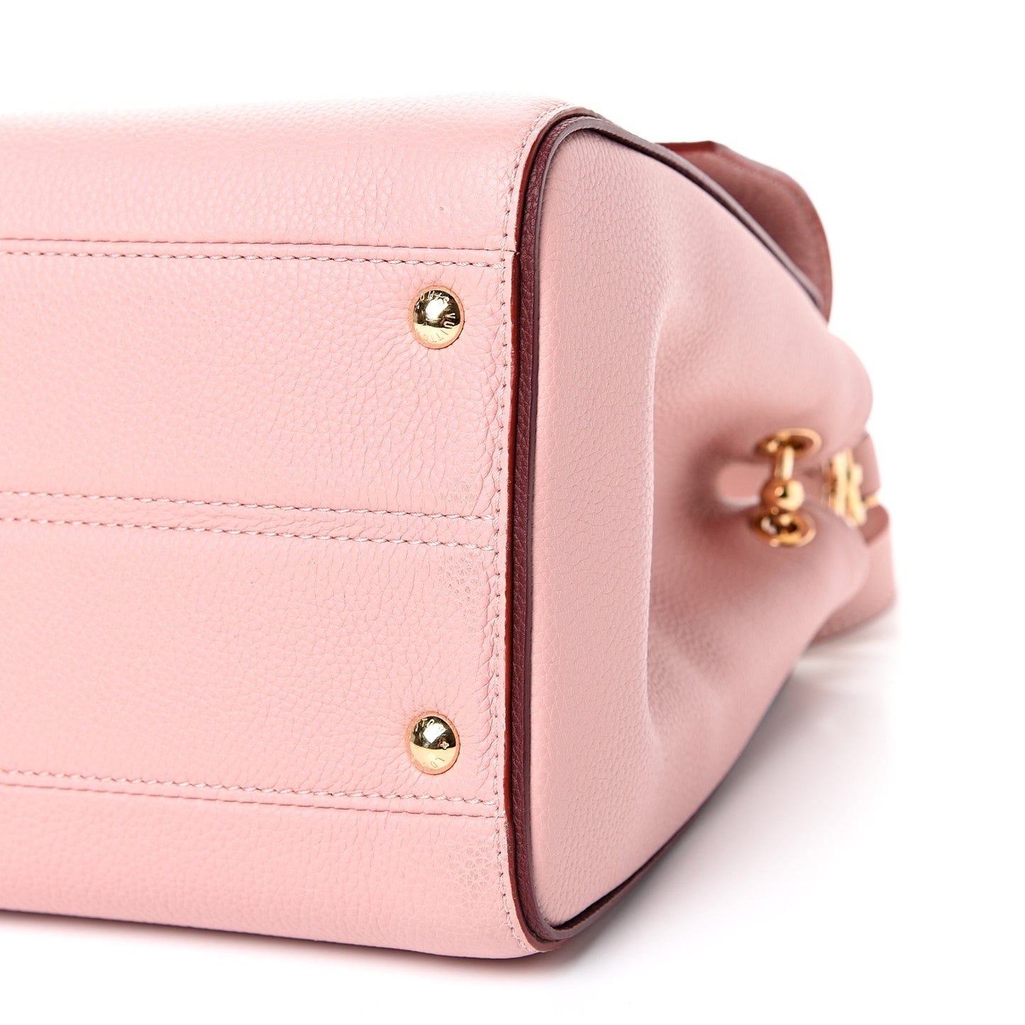 Grained Calfskin Monogram Double V Rose Poudre
