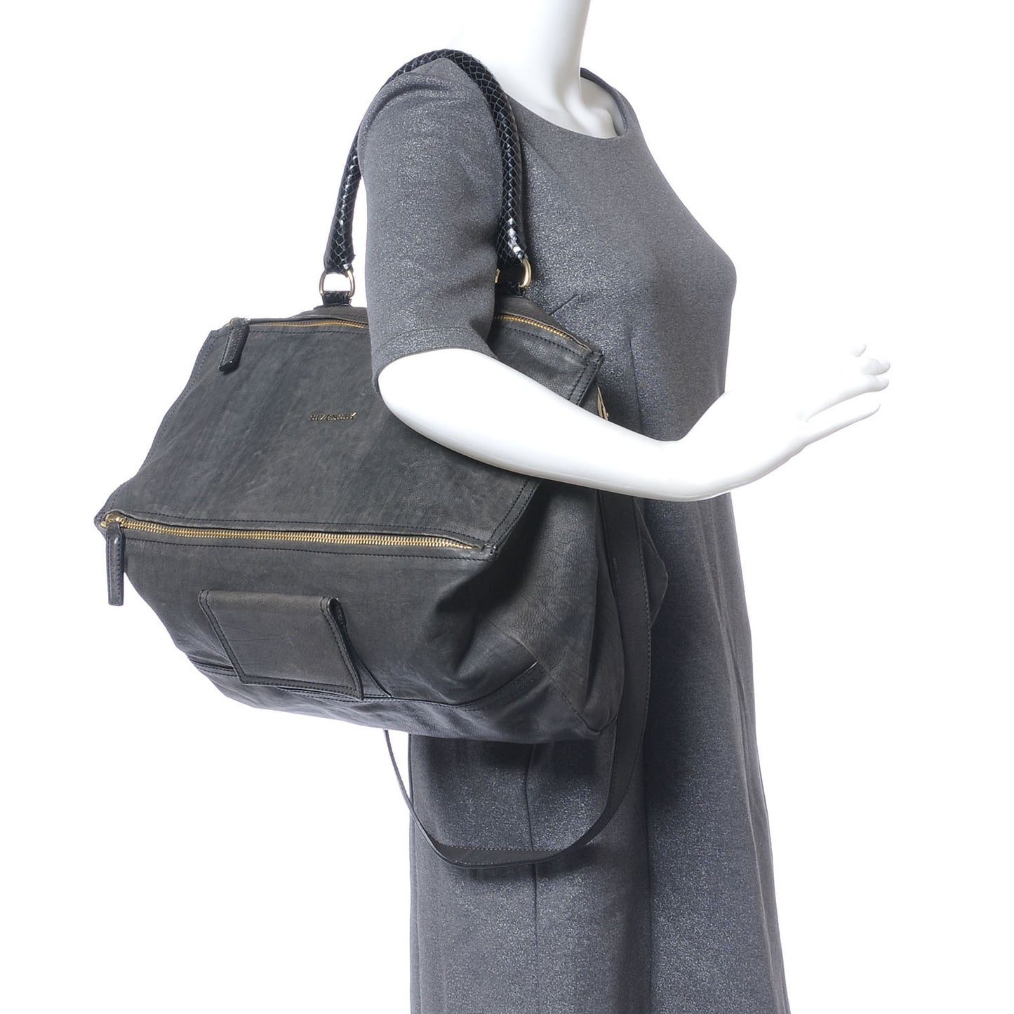 Calfskin Python Large Pandora Grey