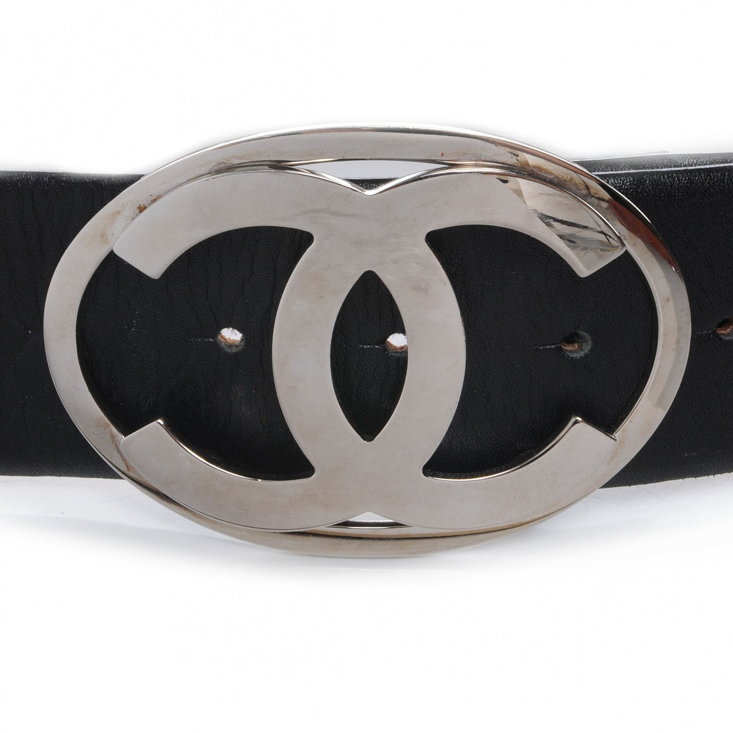 Leather CC Logo Belt 90 38 Black