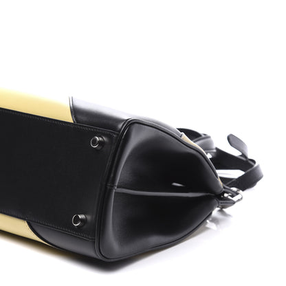 Gucci Smooth Calfskin Diagonal Striped Small Zumi Top Handle Bag Black Beige 6 of 11