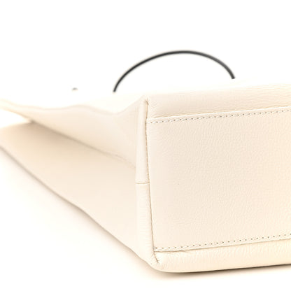 Balenciaga Calfskin Medium Logo North South Shopping Tote White 8 of 9