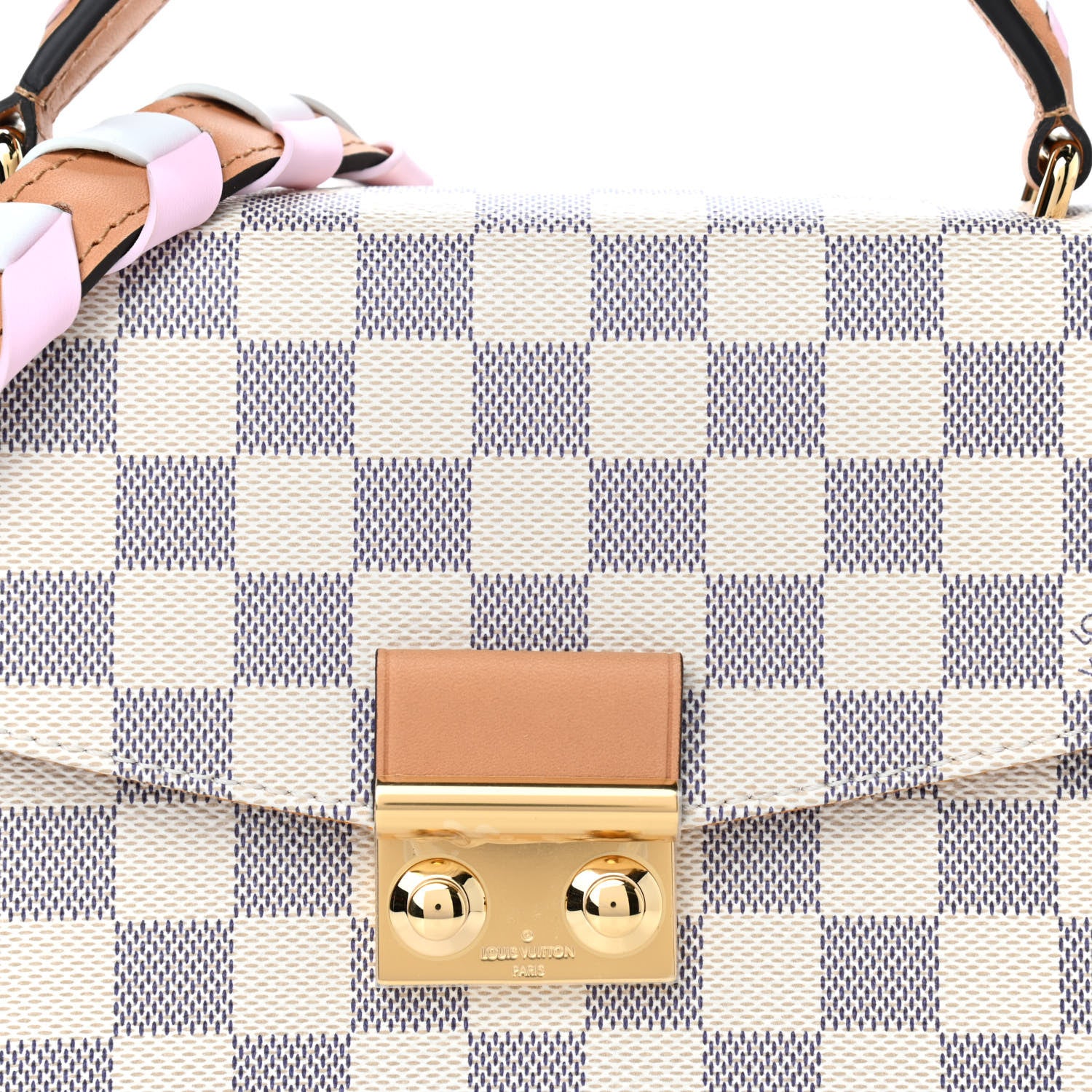 Louis Vuitton Damier Azur Braided Croisette Rose 6 of 8
