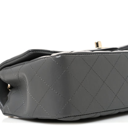 Chanel Lambskin Quilted Mini Rectangular Flap Grey 9 of 12