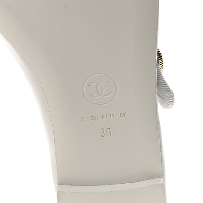 Chanel Lambskin Mary Jane Flats 36 White 8 of 11