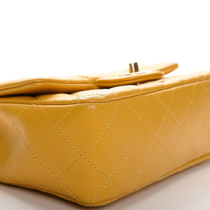 Chanel Lambskin Quilted Mini Rectangular Flap Yellow 8 of 14