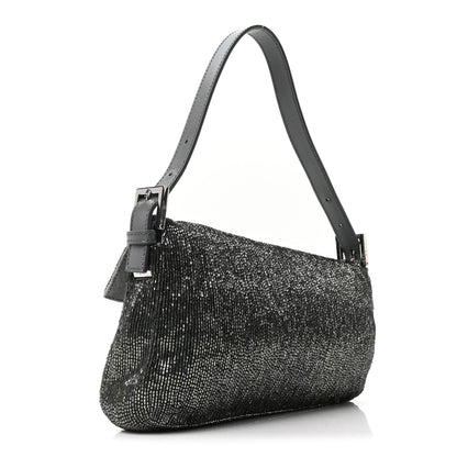 Fendi Sequin Beaded Baguette Grey 4 of 10