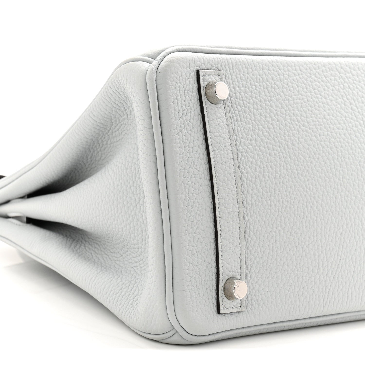 Hermes Taurillon Clemence Birkin 30 Bleu Pale 9 of 11