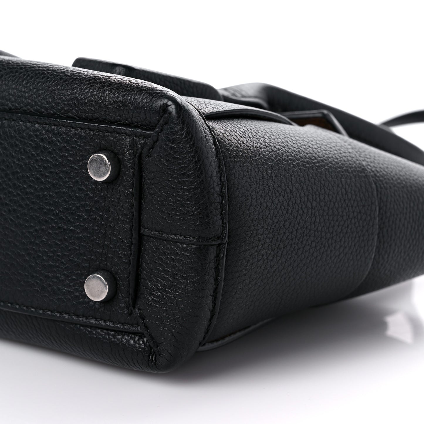 Grained Calfskin Mini Maxi Intrecciato Arco 33 Black