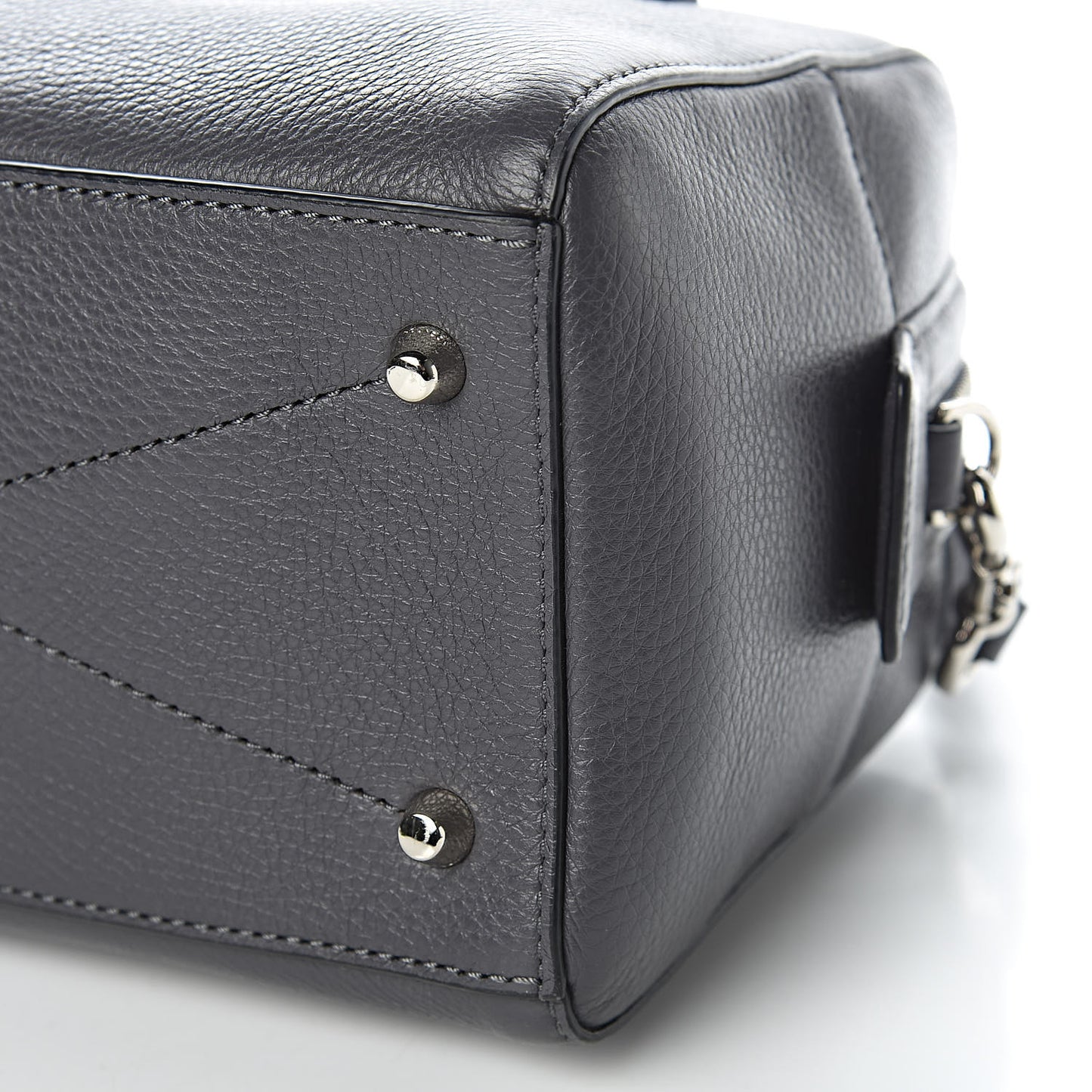 Calfskin Recruit Bauletto Satchel Tote Bag Grey