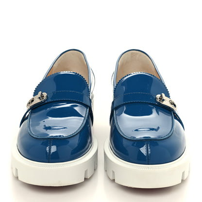 Christian Louboutin Patent Lock Woody Loafers 39 Ludgwig White 2 of 8