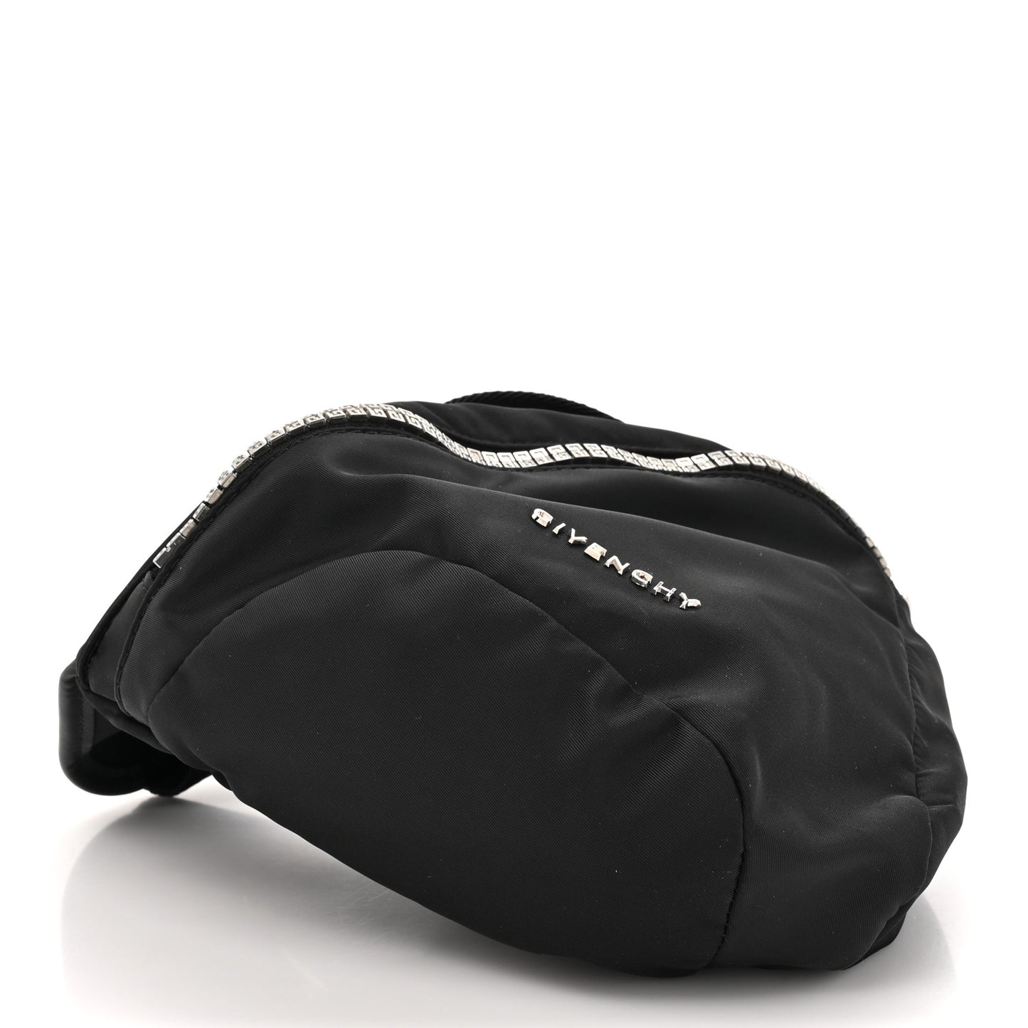 Nylon G-Zip Small Triangle Bag Black