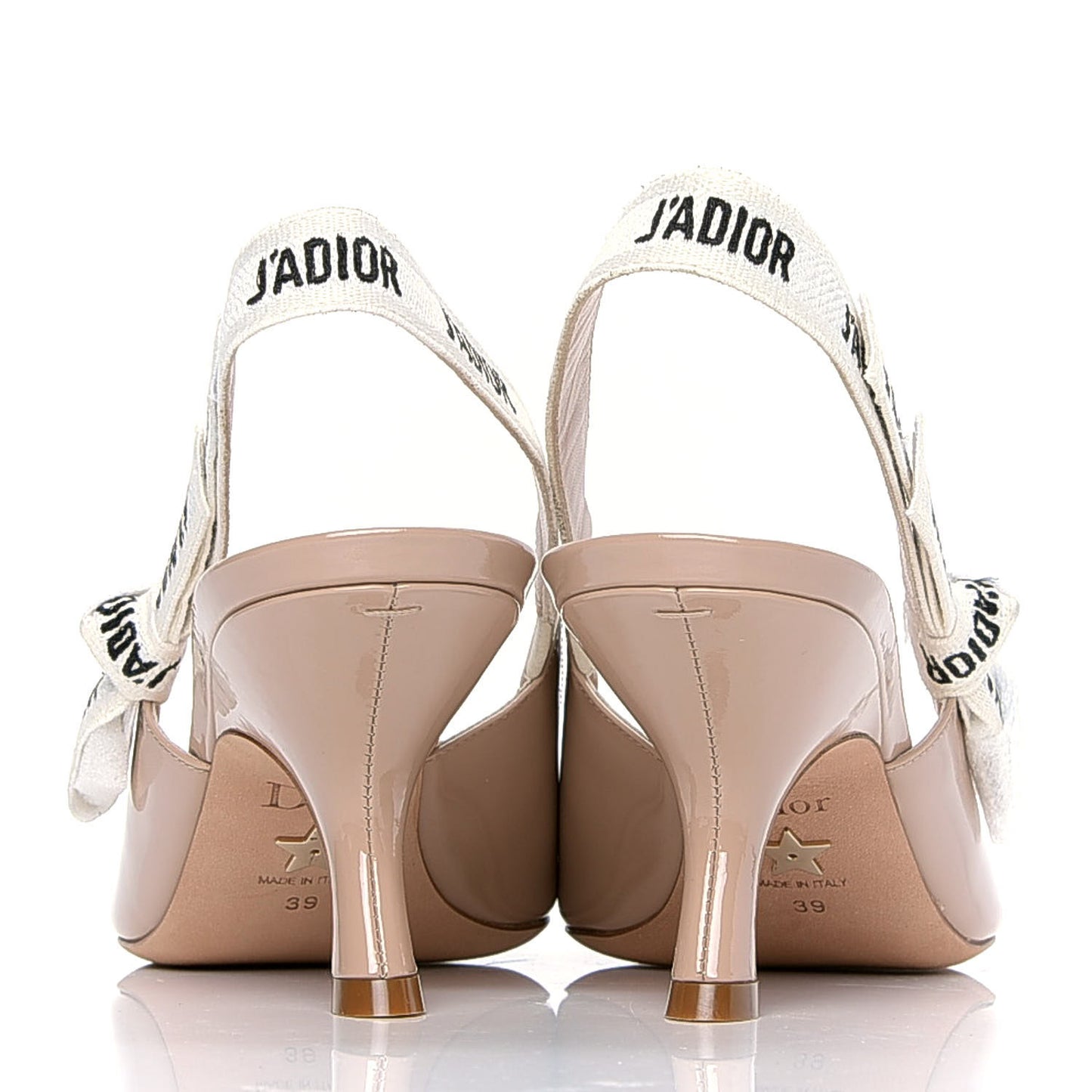Patent Ribbon J'Adior Slingback 65mm Pumps 39 Nude