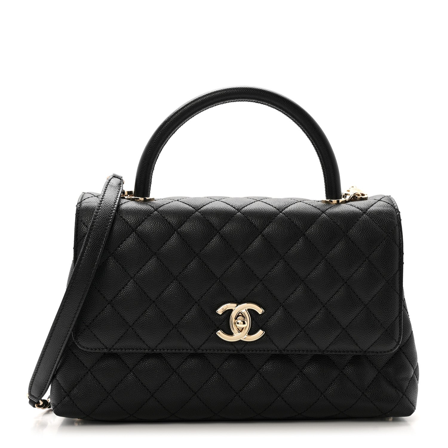 Chanel Caviar Quilted Small Coco Chain Handle Flap Black 1 of 10