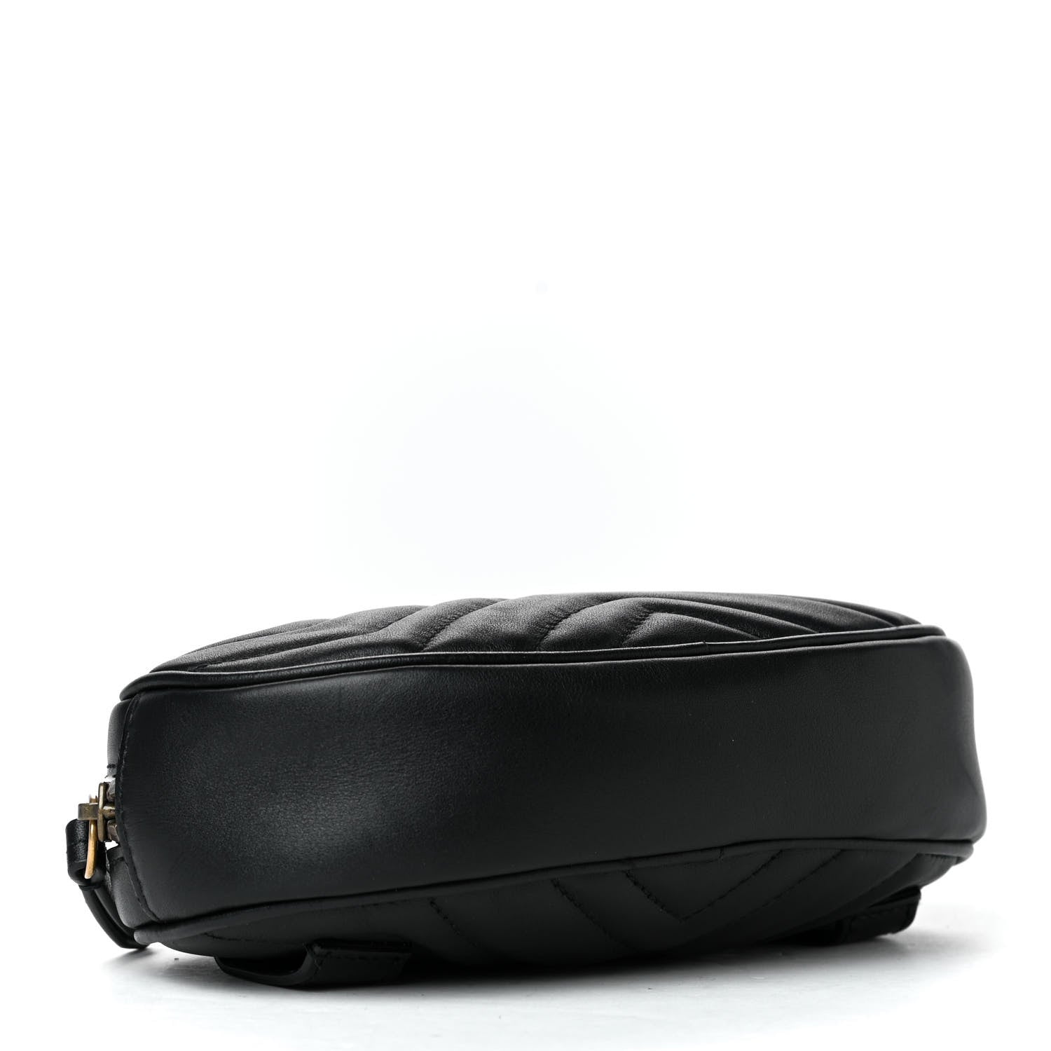 Gucci Calfskin Matelasse GG Marmont Belt Bag 85 34 Black 3 of 4
