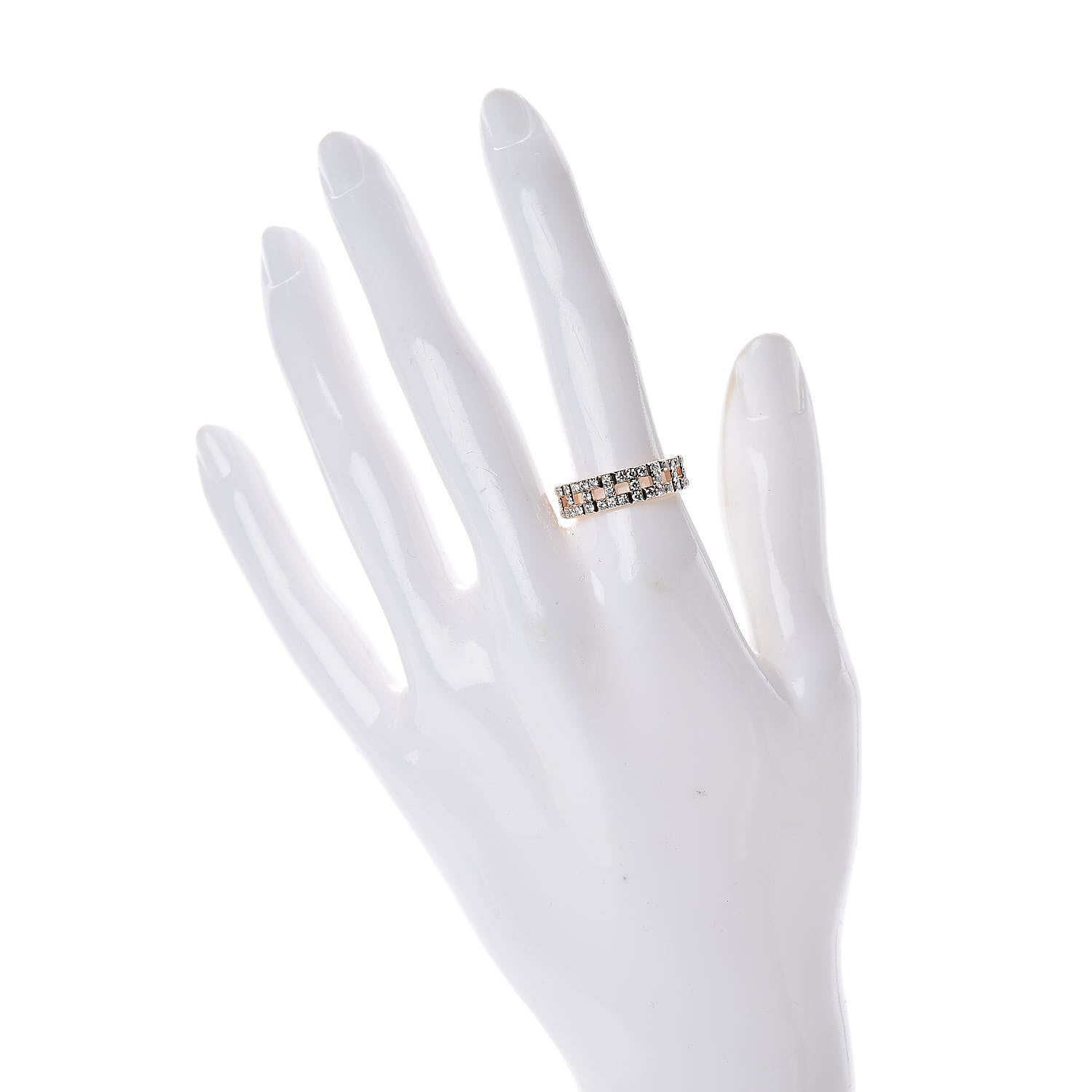 Tiffany 18K Rose Gold Diamond T True Wide Ring 56 7.5 2 of 5