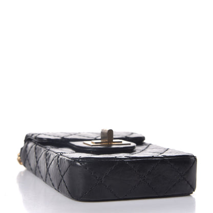 Chanel Aged Calfskin Quilted 2.55 Reissue Phone Case Black 4 of 8