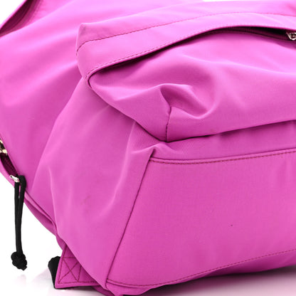 Balenciaga Sport Nylon Logo Embroidered S Wheel Backpack Fuchsia Black 8 of 9