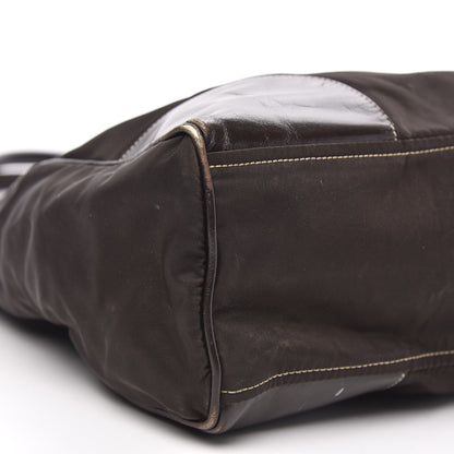 Prada Tessuto Nylon Calfskin Hobo Moro 9 of 16