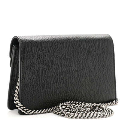 Gucci Calfskin Super Mini Dionysus Shoulder Bag Black 2 of 9