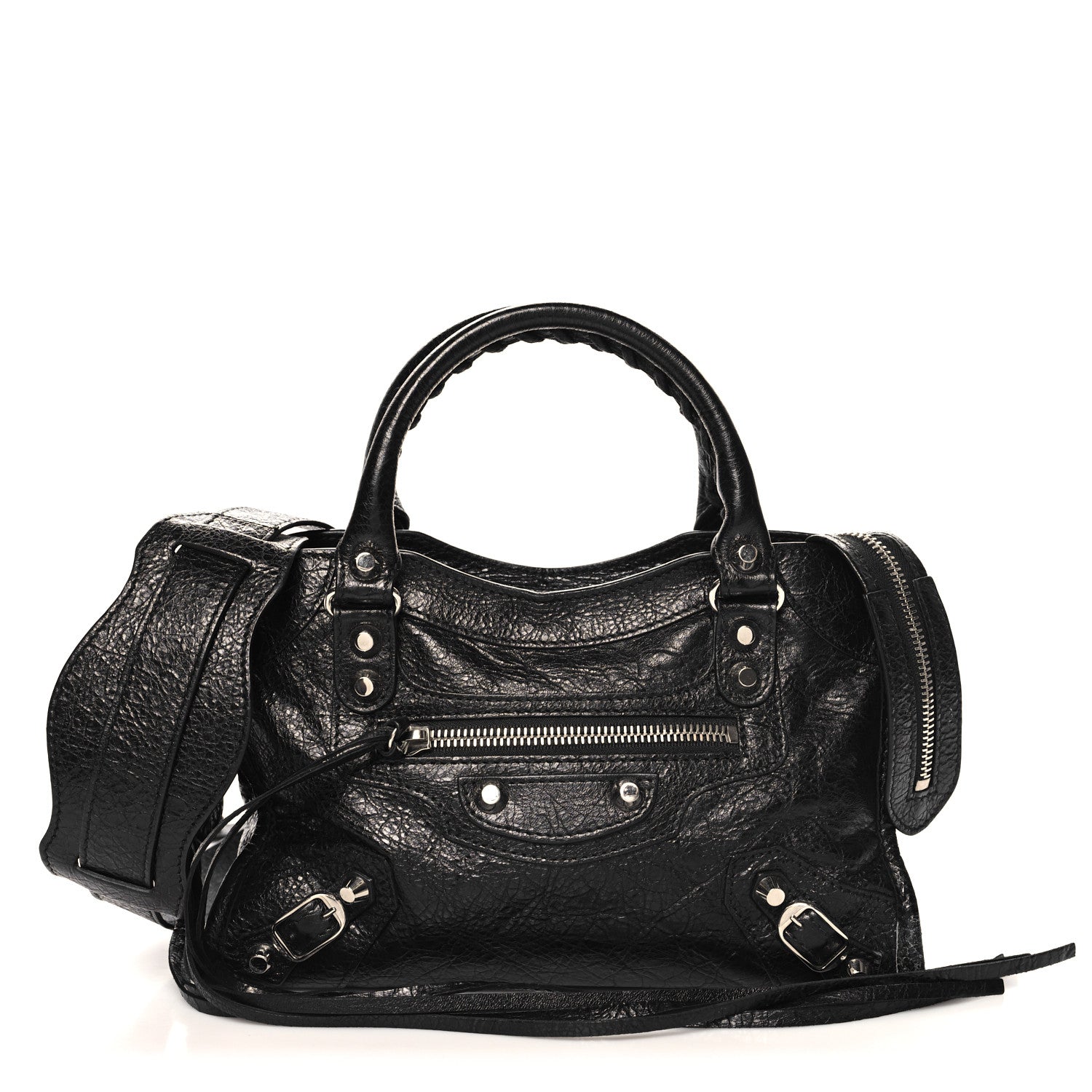 Balenciaga Agneau Classic Silver Hardware Mini City Black 1 of 11