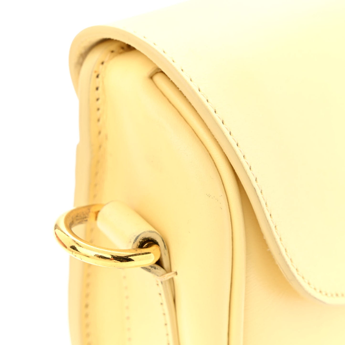 Box Calfskin East West Bobby Bag Pale Yellow